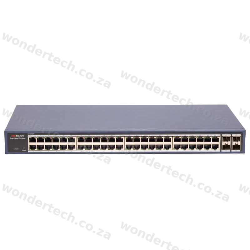 Hikvision 48-port smart gigabit POE switch 470w POE budget  Hikvision topology management 2*SFP & 2*RJ45 uplink ports